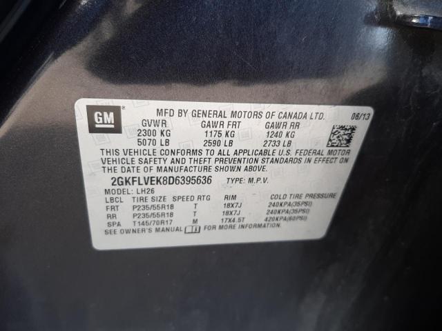 Photo 10 from auction – 2013 GMC TERRAIN SL with VIN 2GKFLVEK8D6395636