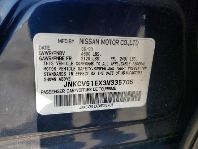 Photo 10 from auction – 2003 INFINITI G35 with VIN JNKCV51EX3M335705