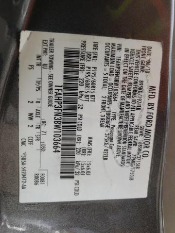 Photo 10 from auction – 2011 FORD FOCUS SE with VIN 1FAHP3FN3BW103664