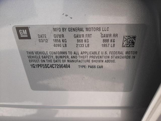 Photo 10 from auction – 2012 CHEVROLET CRUZE LT with VIN 1G1PF5SC4C7296484