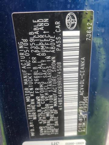 Photo 10 from auction – 2009 TOYOTA CAMRY BASE with VIN 4T4BE46K69R074508