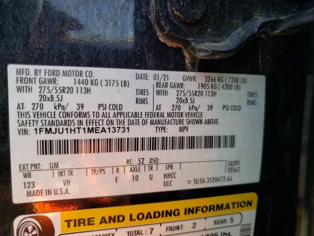 Photo 10 from auction – 2021 FORD EXPEDITION with VIN 1FMJU1HT1MEA13731