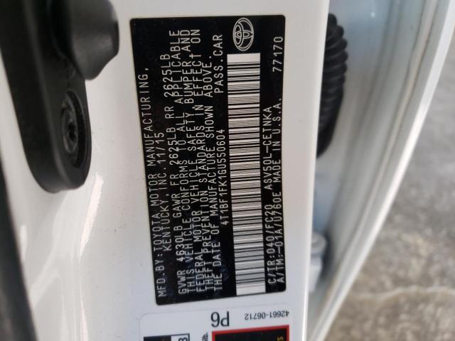Photo 10 from auction – 2016 TOYOTA CAMRY LE with VIN 4T1BF1FK1GU550604