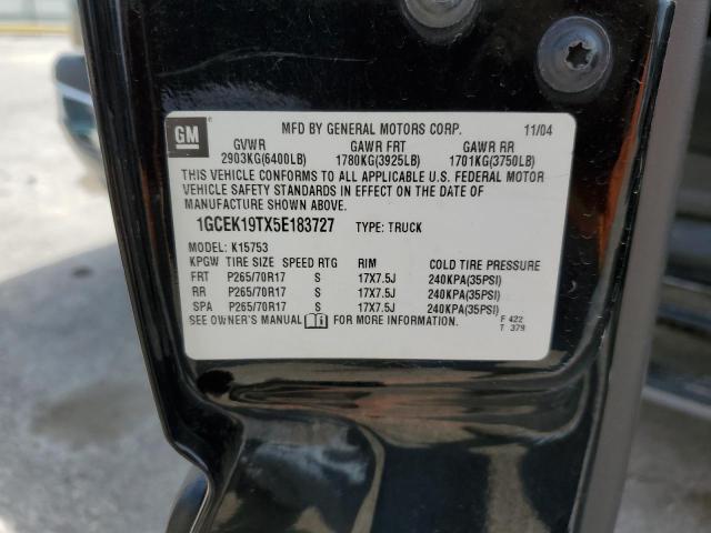 Photo 10 from auction – 2005 CHEVROLET SILVERADO with VIN 1GCEK19TX5E183727