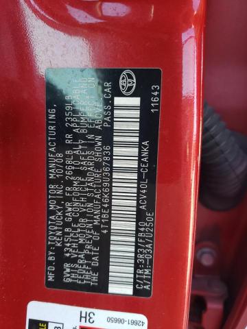 Photo 10 from auction – 2009 TOYOTA CAMRY BASE with VIN 4T1BE46K69U367836