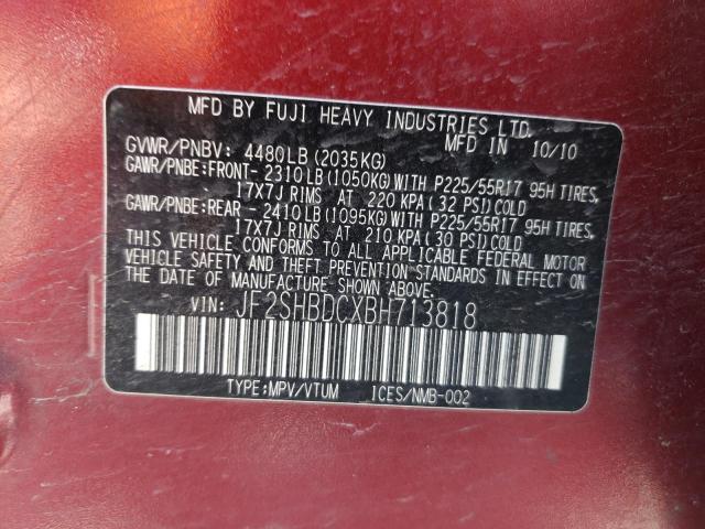 Photo 10 from auction – 2011 SUBARU FORESTER 2 with VIN JF2SHBDCXBH713818