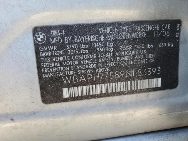 Photo 10 from auction – 2009 BMW 328 I with VIN WBAPH77589NL83393