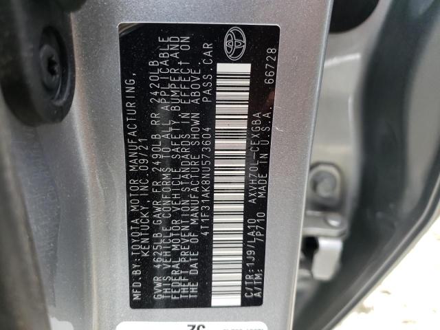 Photo 10 from auction – 2022 TOYOTA CAMRY XLE with VIN 4T1F31AK8NU573604