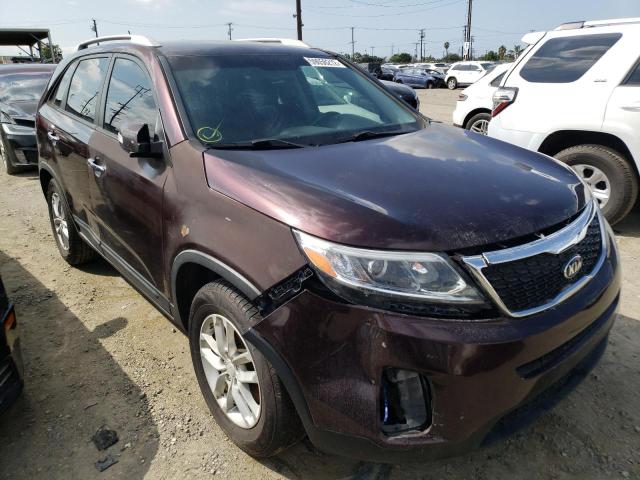 KIA SORENTO LX 2015 with VIN 5XYKT4A64FG622341 - Photo from auction