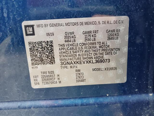 Photo 10 from auction – 2019 CHEVROLET EQUINOX LT with VIN 3GNAXKEVXKL369073