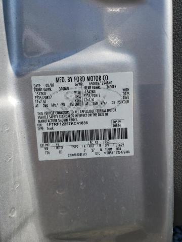 Photo 10 from auction – 2007 FORD F150 with VIN 1FTRF12257KC41836