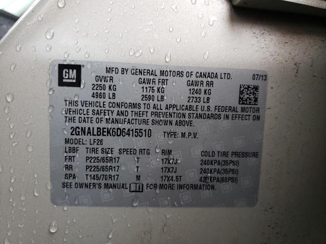 Photo 10 from auction – 2013 CHEVROLET EQUINOX LS with VIN 2GNALBEK6D6415510