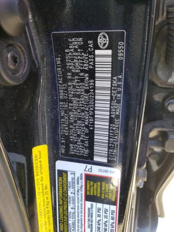 Photo 10 from auction – 2013 TOYOTA CAMRY L with VIN 4T1BF1FK5DU234196