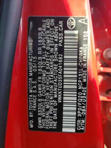 Photo 10 from auction – 2015 TOYOTA YARIS with VIN VNKKTUD35FA041682