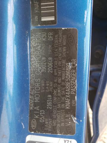 Photo 10 from auction – 2014 KIA FORTE EX with VIN KNAFX4A88E5086893