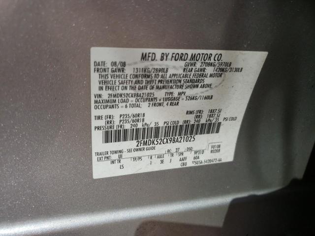 Photo 10 from auction – 2009 FORD FLEX SEL with VIN 2FMDK52CX9BA21025