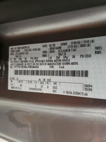 Photo 10 from auction – 2020 FORD F150 SUPER with VIN 1FTFX1E55LFB54432