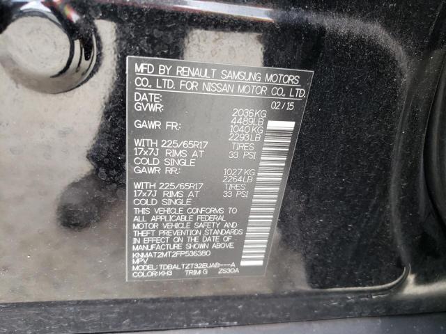 Photo 10 from auction – 2015 NISSAN ROGUE S with VIN KNMAT2MT2FP536380