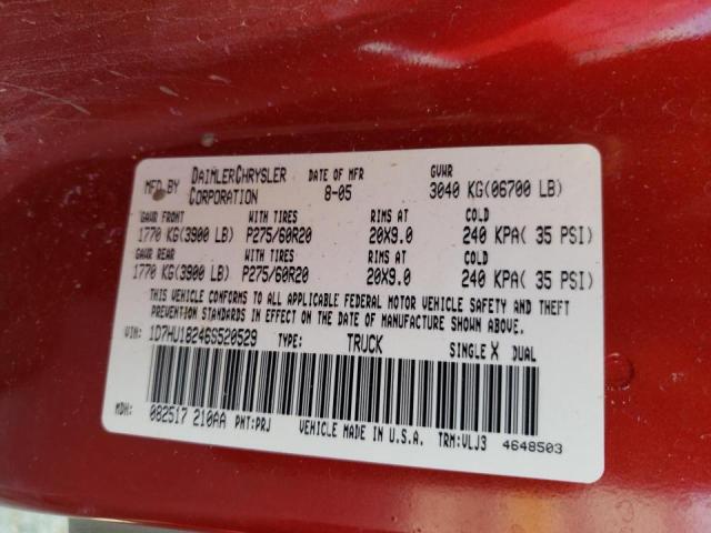 Photo 10 from auction – 2006 DODGE RAM 1500 S with VIN 1D7HU18246S520529