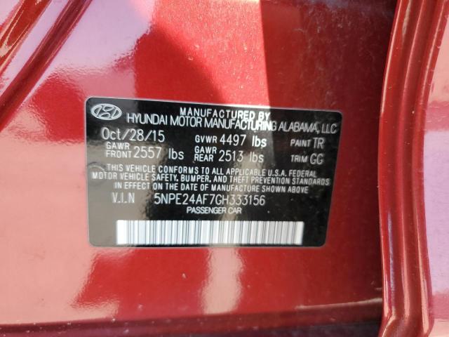 Photo 10 from auction – 2016 HYUNDAI SONATA SE with VIN 5NPE24AF7GH333156