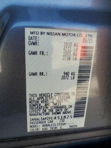 Photo 10 from auction – 2015 NISSAN ALTIMA 2.5 with VIN 1N4AL3AP2FC451825