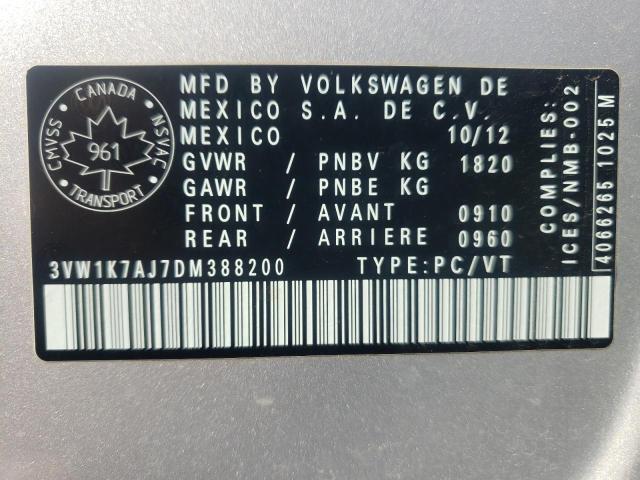 Photo 10 from auction – 2013 VOLKSWAGEN JETTA BASE with VIN 3VW1K7AJ7DM388200