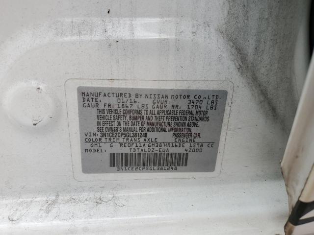 Photo 10 from auction – 2016 NISSAN VERSA NOTE with VIN 3N1CE2CP5GL381248