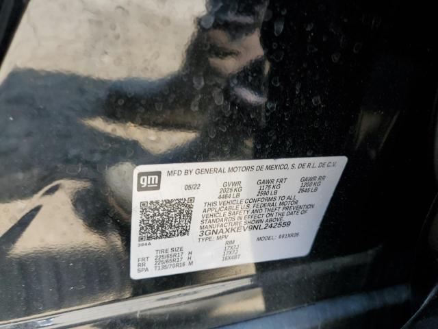 Photo 10 from auction – 2022 CHEVROLET EQUINOX LT with VIN 3GNAXKEV9NL242559