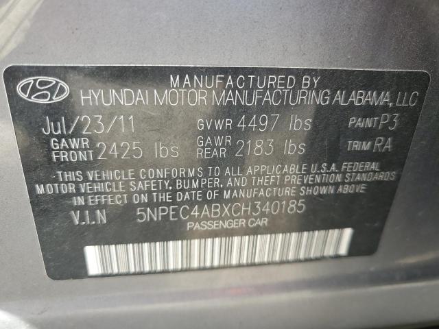 Photo 10 from auction – 2012 HYUNDAI SONATA SE with VIN 5NPEC4ABXCH340185