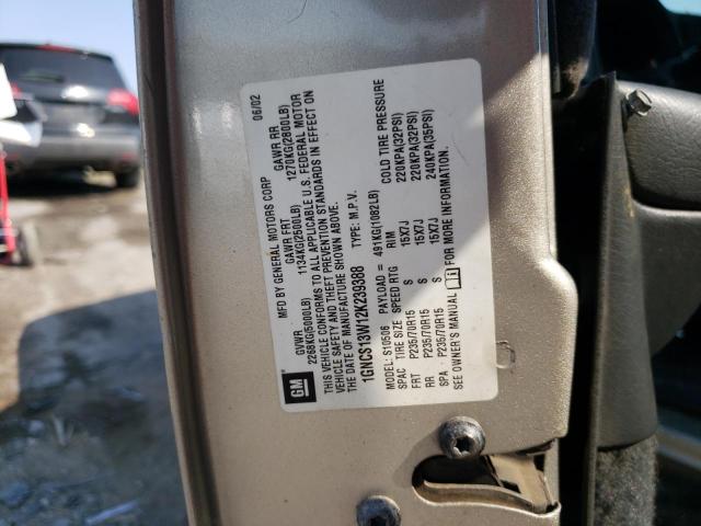 Photo 10 from auction – 2002 CHEVROLET BLAZER with VIN 1GNCS13W12K239388