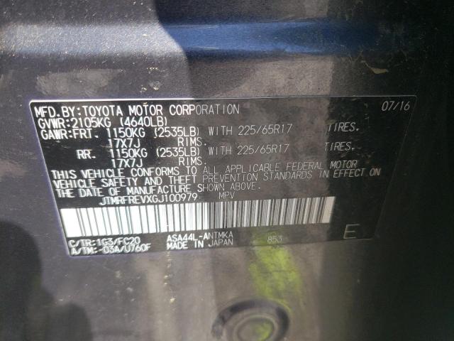 Photo 10 from auction – 2016 TOYOTA RAV4 XLE with VIN JTMRFREVXGJ100979