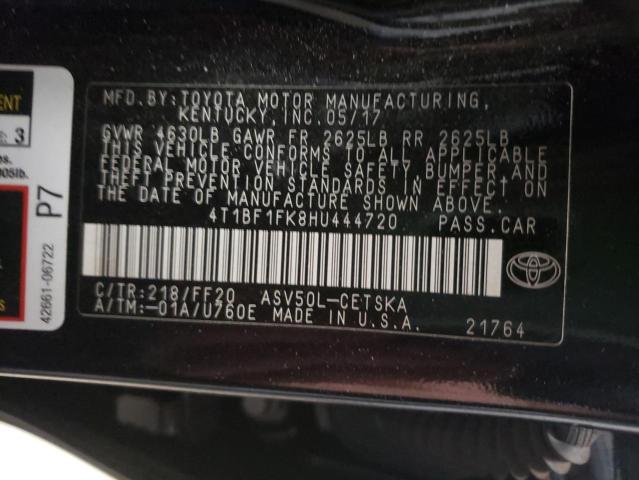 Photo 10 from auction – 2017 TOYOTA CAMRY LE with VIN 4T1BF1FK8HU444720
