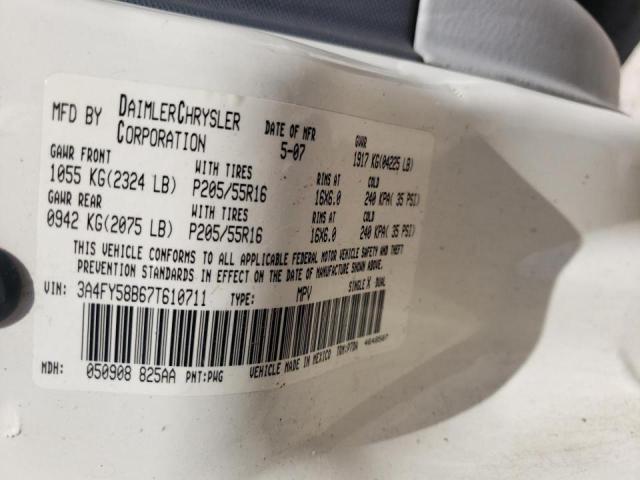 Photo 10 from auction – 2007 CHRYSLER PT CRUISER with VIN 3A4FY58B67T610711