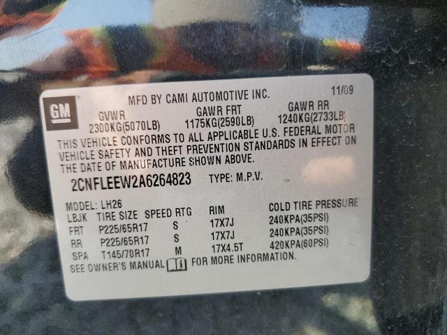 Photo 10 from auction – 2010 CHEVROLET EQUINOX LT with VIN 2CNFLEEW2A6264823