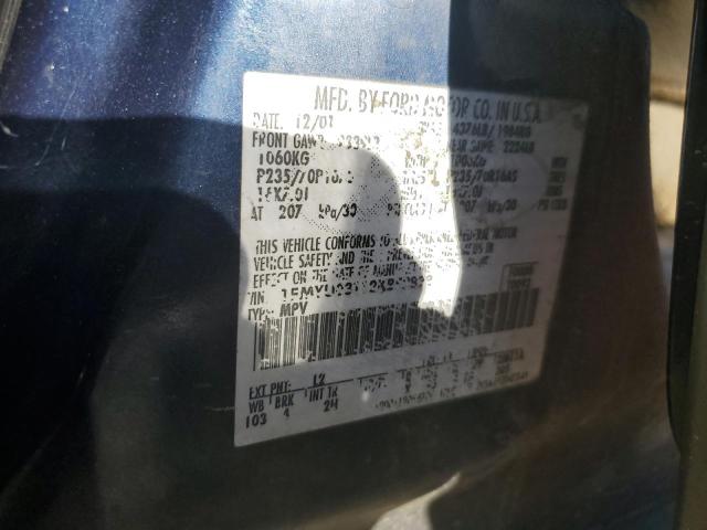 Photo 10 from auction – 2002 FORD ESCAPE XLT with VIN 1FMYU03112KB52898