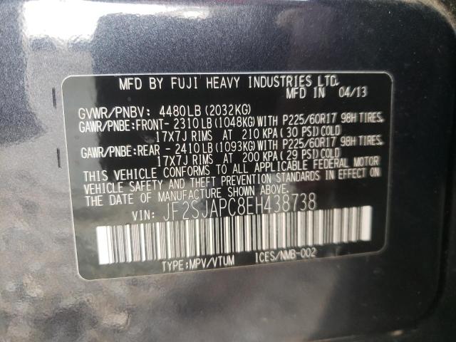 Photo 10 from auction – 2014 SUBARU FORESTER 2 with VIN JF2SJAPC8EH438738