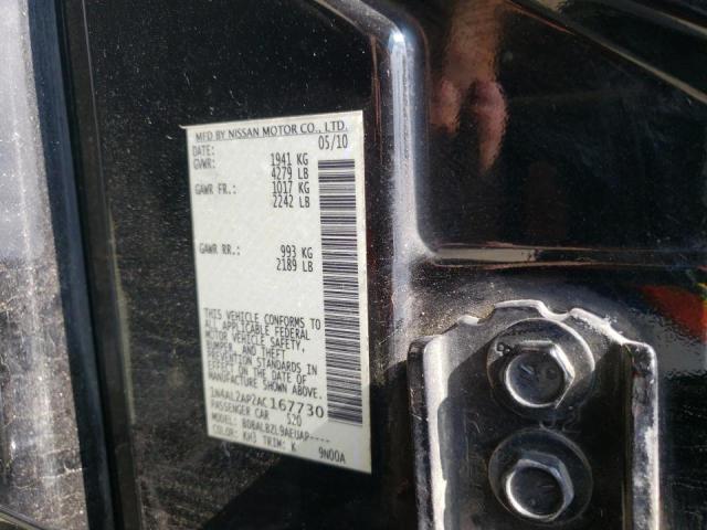Photo 10 from auction – 2010 NISSAN ALTIMA BAS with VIN 1N4AL2AP2AC167730