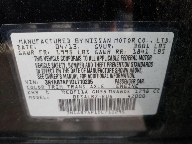 Photo 10 from auction – 2013 NISSAN SENTRA S with VIN 3N1AB7AP1DL710295