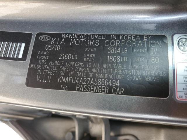 Photo 10 from auction – 2010 KIA FORTE EX with VIN KNAFU4A27A5866494
