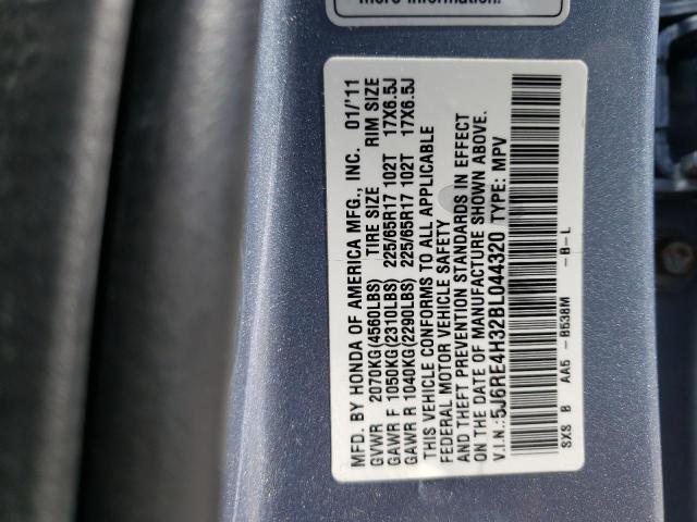 Photo 10 from auction – 2011 HONDA CR-V LX with VIN 5J6RE4H32BL044320