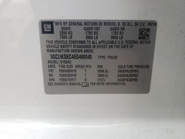 Photo 10 from auction – 2014 CHEVROLET SILVERADO with VIN 3GCUKSEC4EG498345