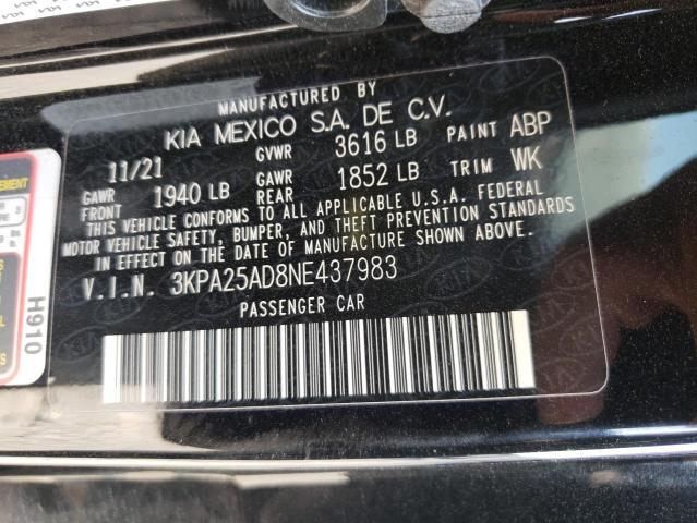 Photo 10 from auction – 2022 KIA RIO S with VIN 3KPA25AD8NE437983