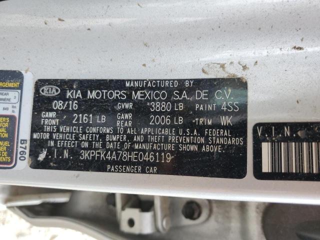 Photo 10 from auction – 2017 KIA FORTE LX with VIN 3KPFK4A78HE046119