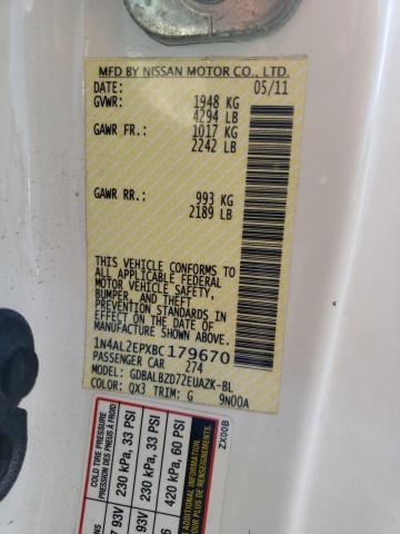 Photo 10 from auction – 2011 NISSAN ALTIMA S with VIN 1N4AL2EPXBC179670