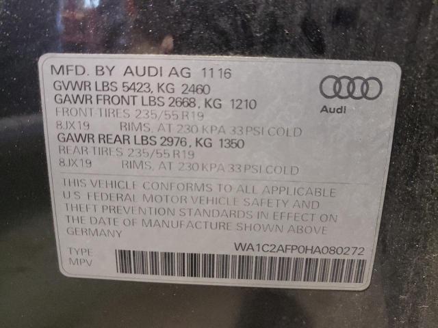 Photo 10 from auction – 2017 AUDI Q5 PREMIUM with VIN WA1C2AFP0HA080272