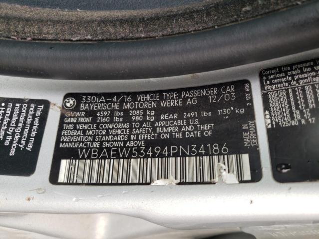 Photo 10 from auction – 2004 BMW 330 XI with VIN WBAEW53494PN34186