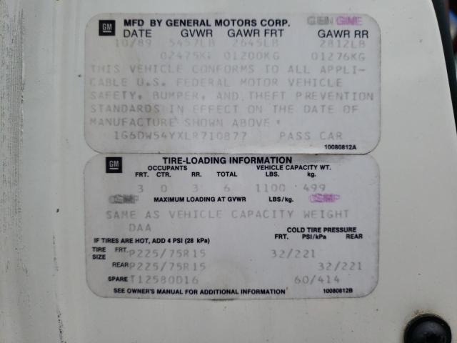 Photo 10 from auction – 1990 CADILLAC BROUGHAM with VIN 1G6DW54YXLR710877