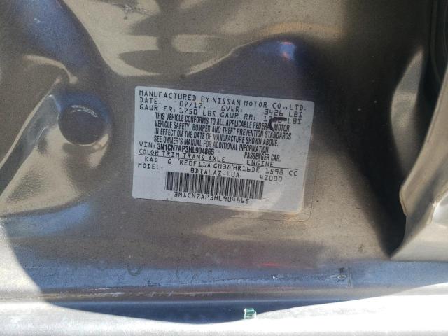 Photo 10 from auction – 2017 NISSAN VERSA S with VIN 3N1CN7AP3HL904865