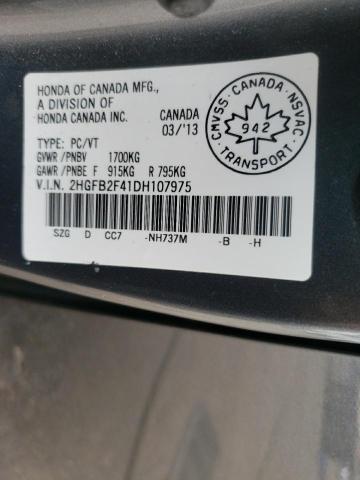 Photo 10 from auction – 2013 HONDA CIVIC LX with VIN 2HGFB2F41DH107975