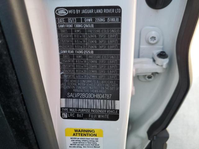 Photo 10 from auction – 2013 LAND ROVER RANGE ROVE with VIN SALVP2BG9DH804787